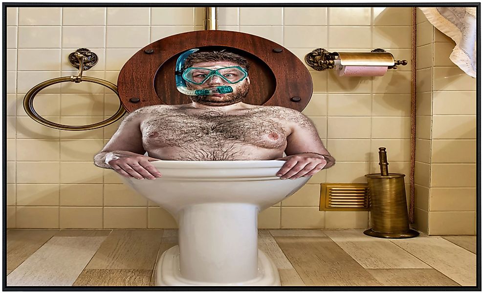 Papermoon Infrarotheizung »Mann in Toilette« günstig online kaufen
