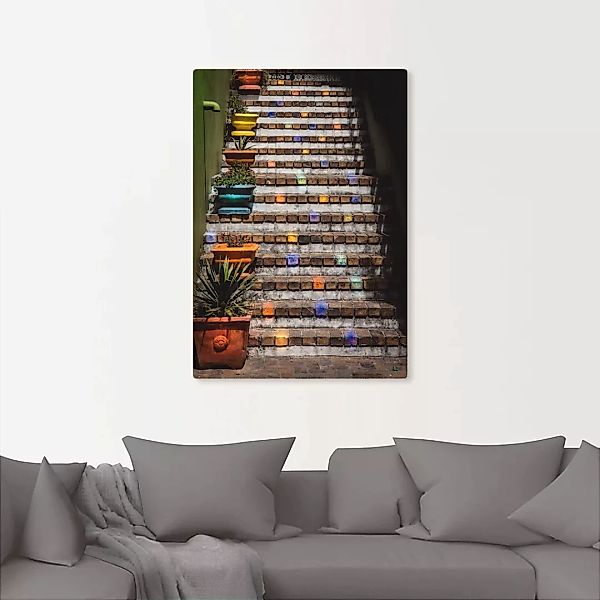 Artland Wandbild »Die Treppe«, Gebäude, (1 St.), als Leinwandbild, Poster, günstig online kaufen