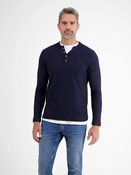 LERROS Sweatshirt "LERROS Langarmserafino mit Logostitching" günstig online kaufen