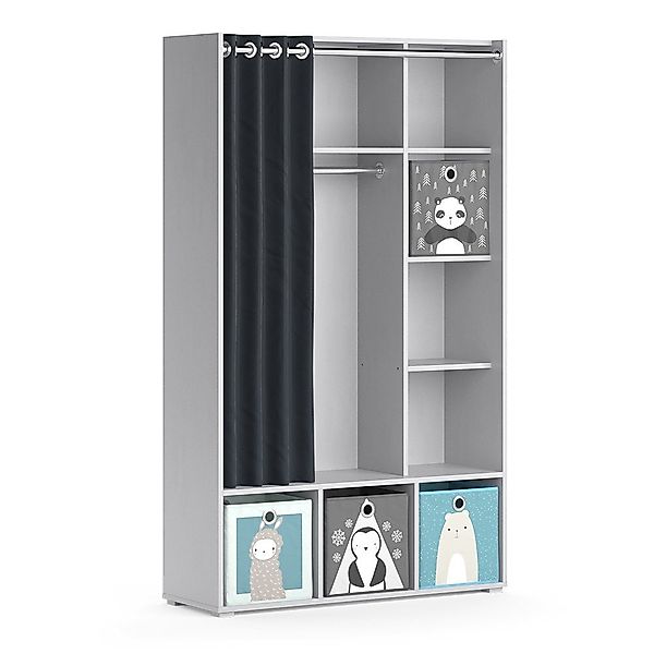 Vicco Kleiderschrank Luigi, Hellgrau, 105.8 x günstig online kaufen