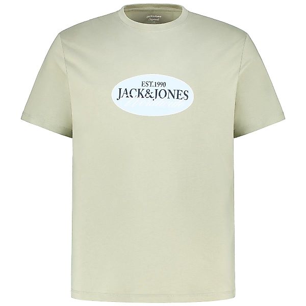 Jack&Jones T-Shirt mit Label-Print Farbe oliv Größe: 4XL günstig online kaufen