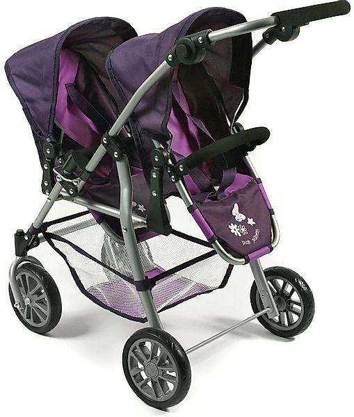 CHIC2000 Puppen-Zwillingsbuggy Twinny, Pflaume, mit schwenkbaren Vorderräde günstig online kaufen