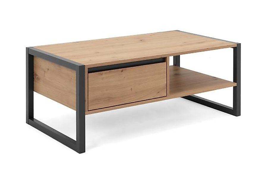 Finori Couchtisch Couchtisch Denver 55 Artisan-Eiche und Anthrazit (1-St) günstig online kaufen