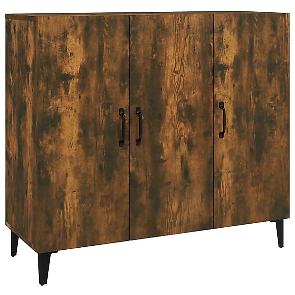 vidaXL Sideboard Räuchereiche 90x34x80 cm Holzwerkstoff 817462 günstig online kaufen