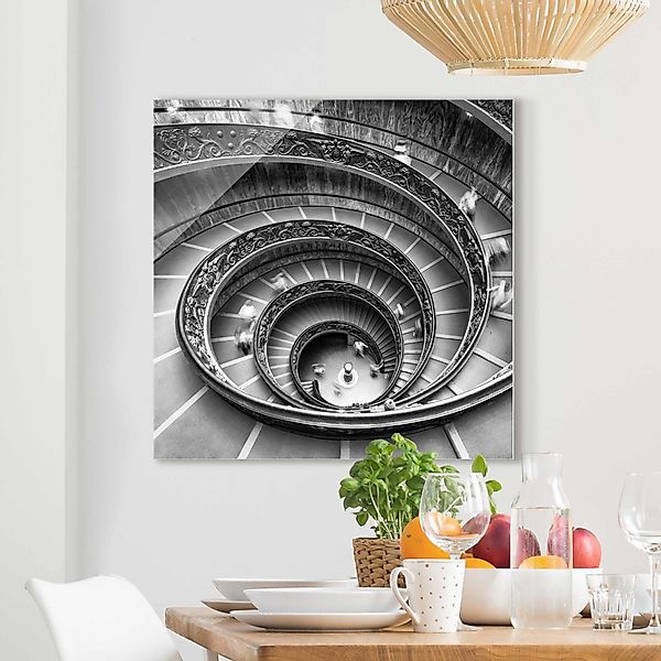 Glasbild Bramante Treppe günstig online kaufen