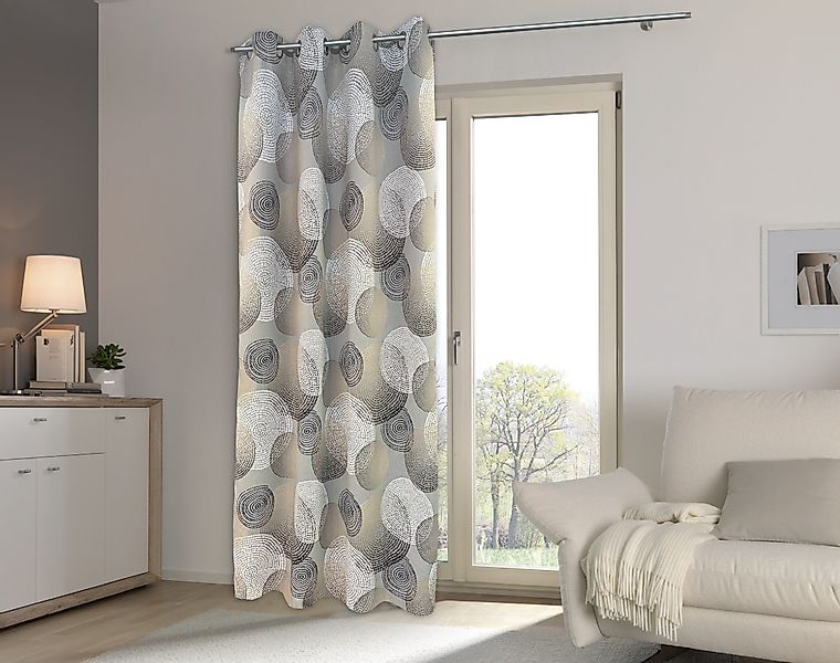 HOME WOHNIDEEN Verdunkelungsvorhang "GINNY" Ösen 1 Stk. tlg. BEDRUCKT,VERDU günstig online kaufen