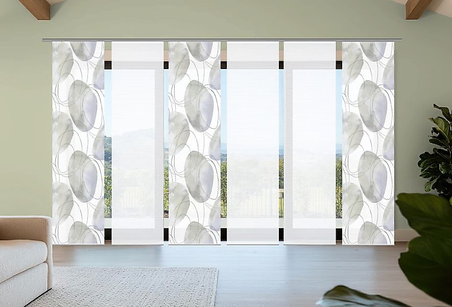 HOME in green Schiebegardine "ELLRIK" Paneelwagen 6 Stk. tlg. Bambusoptik, günstig online kaufen