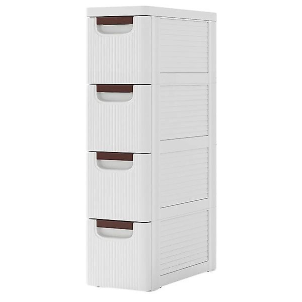 Costway Nischenschrank 20 cm Breit 4 Schubladen Weiß 42 x 19 x 74 cm günstig online kaufen