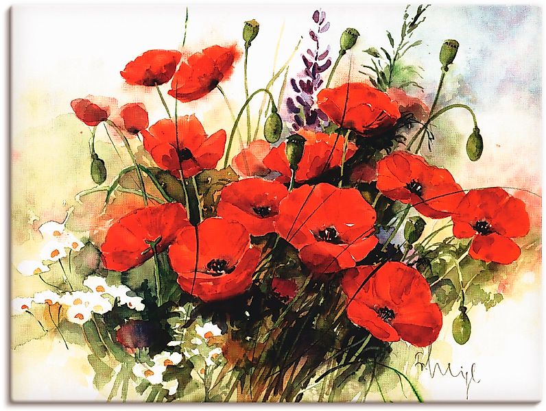 Artland Wandbild »Blumen Zusammenstellung III« 1 Stk. tlg. als Leinwandbild günstig online kaufen