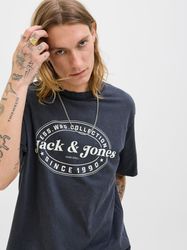 Jack & Jones Herren Rundhals T-Shirt JJEDOVER PRINT TEE SS CREW NECK - Rela günstig online kaufen