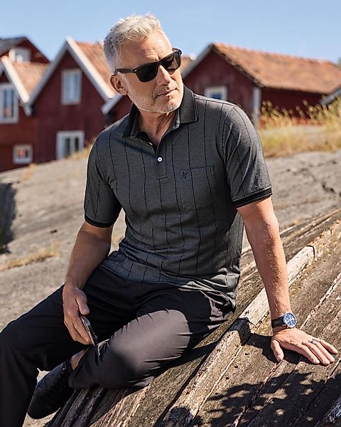 Hajo Poloshirt Poloshirt in längs verlaufender günstig online kaufen