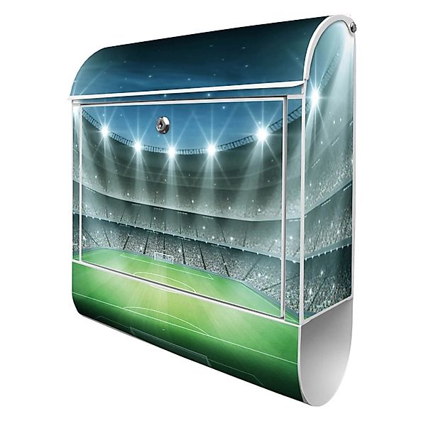 Banjado Design Briefkasten Weiß Pulverbeschichtet 39x47x14cm 2 Schlüssel Mi günstig online kaufen