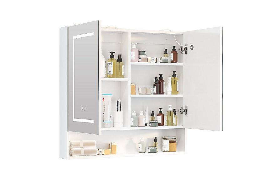 radelldar Badezimmerspiegelschrank Großer LED-Spiegelschrank,Antibilddunstf günstig online kaufen