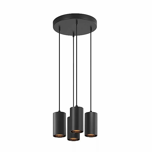 SLV ASTO TUBE, Pendelleuchte, GU10, Pendellänge 250 cm, max. 4x10W, schwarz günstig online kaufen