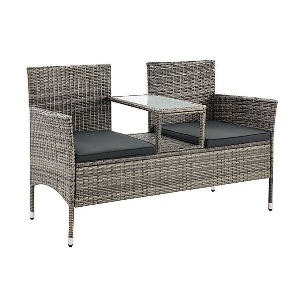 Juskys Balkonset Monaco, Balkonmöbel in Rattan-Optik, günstig online kaufen