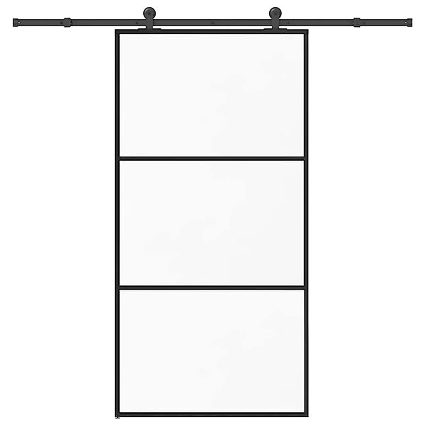 vidaXL Schiebetür mit Beschlag 102x205 cm ESG-Glas & Aluminium 3332808 günstig online kaufen