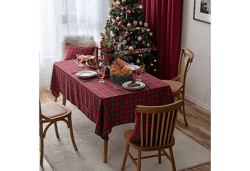 Rosnek Tischdecke Kariert, für Weihnachtsfeier Esszimmer Restaurant Dekorat günstig online kaufen