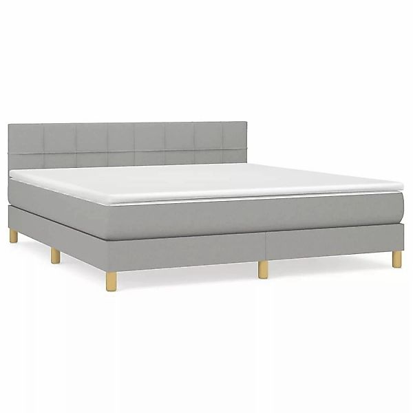 vidaXL Boxspringbett mit Matratze Hellgrau 180x200 cm Stoff1396927 günstig online kaufen