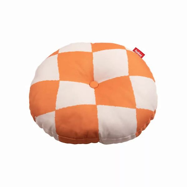Outdoor-Kissen Circle textil orange / Ø 50 cm - Fatboy - Orange günstig online kaufen