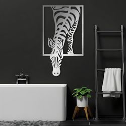 Jumpeak Wanddekoobjekt Zebra Metall Kunst Wanddekoration, günstig online kaufen