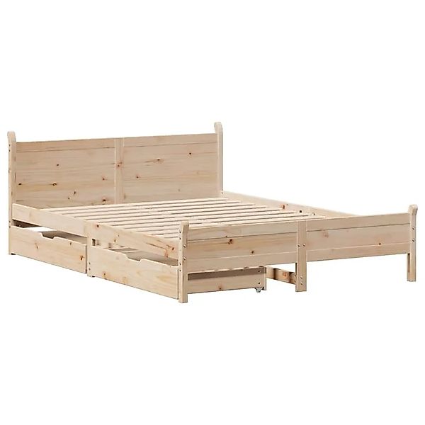 vidaXL Massivholzbett ohne Matratze 120x190 cm Kiefernholz 3309788 günstig online kaufen