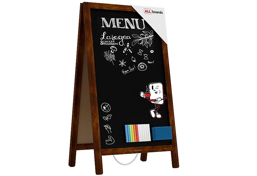 ALLboards Standtafel ALLboards Kundenstopper mit lackiertem Holzrahmen Werb günstig online kaufen