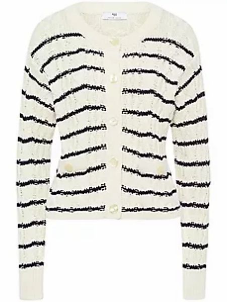 Strickjacke Rundhals-Ausschnitt Peter Hahn mehrfarbig günstig online kaufen