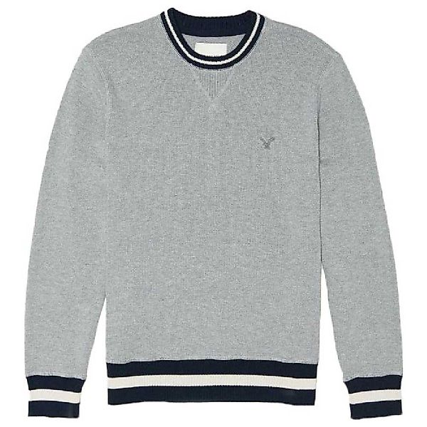 American Eagle Rundhalsausschnitt Sweater L Medium Heather Gray günstig online kaufen