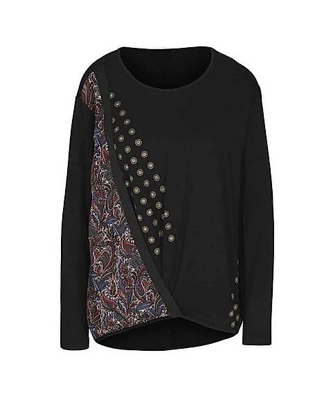 heine Print-Shirt LINEA TESINI Damen Designer-Druckshirt, schwarz-bunt günstig online kaufen