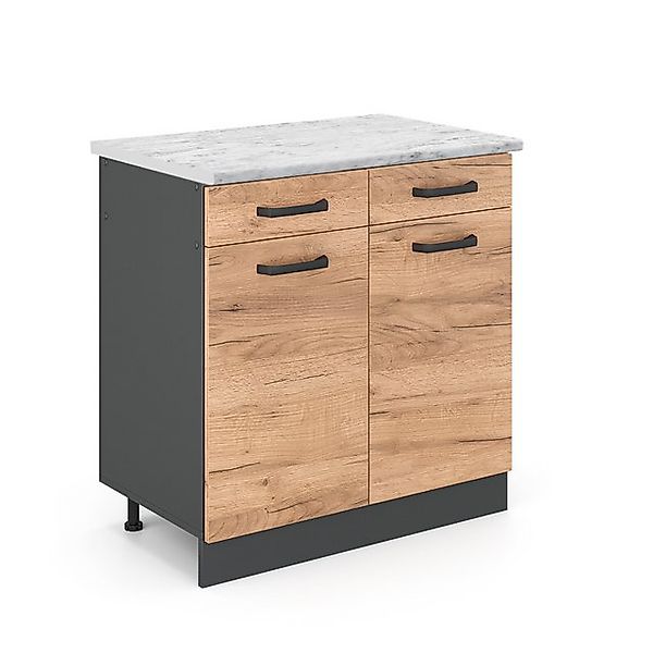 Vicco Unterschrank R-Line, Goldkraft Eiche/Anthrazit, 80 günstig online kaufen