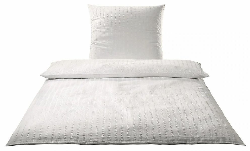 Elegante Bettwäsche "Chelsea" 2 Stk. tlg. gewebter Seersucker günstig online kaufen