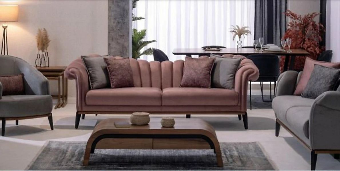 JVmoebel Sofa Italienischer Stil 2 Sitzer Couch Sofa Polster Sitz Textil Ro günstig online kaufen