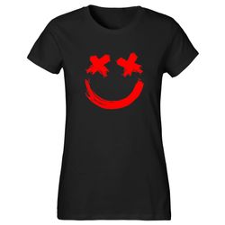 Banco T-Shirt Damen Unifarben Smiley Gesicht günstig online kaufen