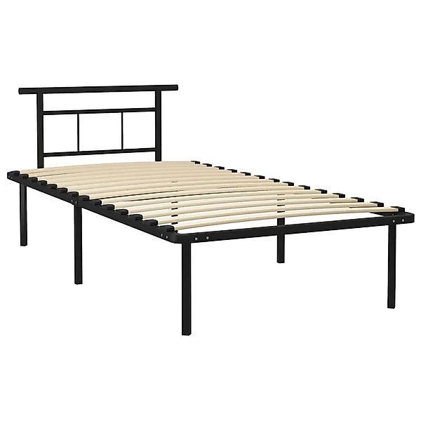 vidaXL Bett Bettgestell Schwarz Metall 100x200 cm günstig online kaufen