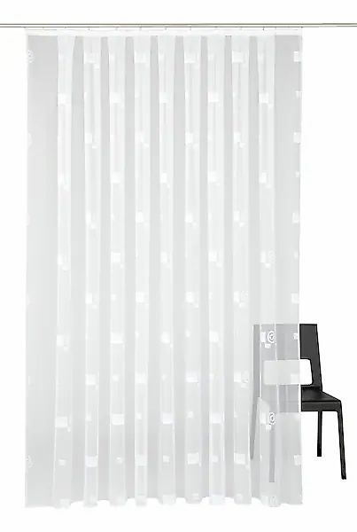 Weckbrodt Gardine »Jacquardstore BL-MW«, (1 St.), feste Falten, Jacquard, A günstig online kaufen