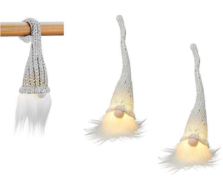 Spetebo Wichtel LED Strick Wichtel weiß günstig online kaufen