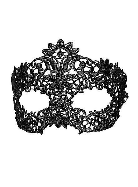 Metamorph Verkleidungsmaske Schwarze Spitzenmaske floral - Maske für Faschi günstig online kaufen