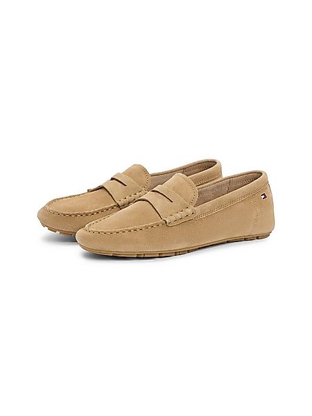 Tommy Hilfiger FLAG SOFT SUEDE DRIVER LOAFER Slipper, Schlupfschuh, Bequems günstig online kaufen
