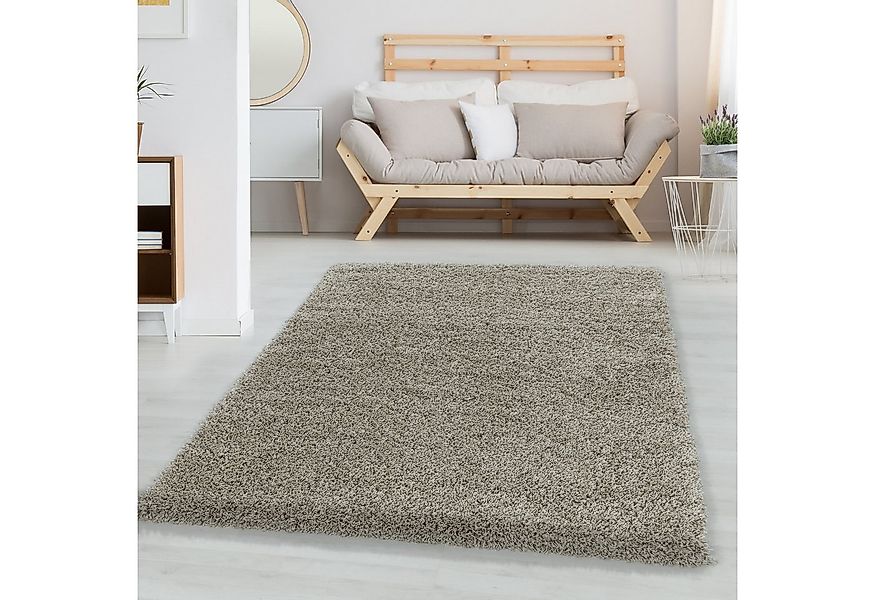 Carpettex Hochflor-Teppich Unicolor - Einfarbig, Läufer, Höhe: 30 mm, Einfa günstig online kaufen