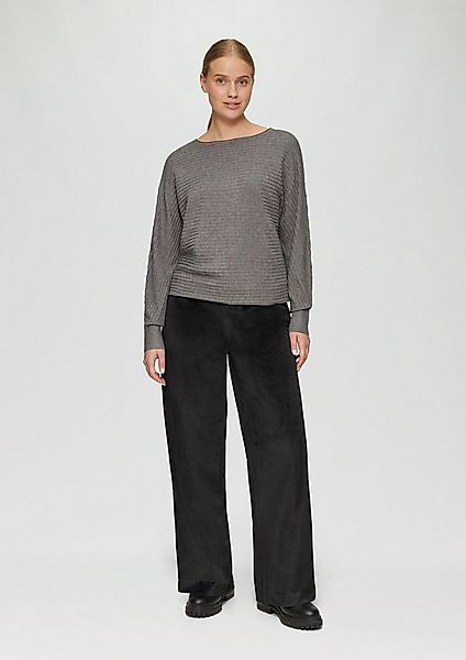 s.Oliver Chinos Hose Wide-Leg-Hose aus Samt mit elastischem Bund günstig online kaufen