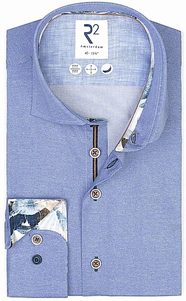 R2 Hemd Melange Blau - Größe 37 günstig online kaufen