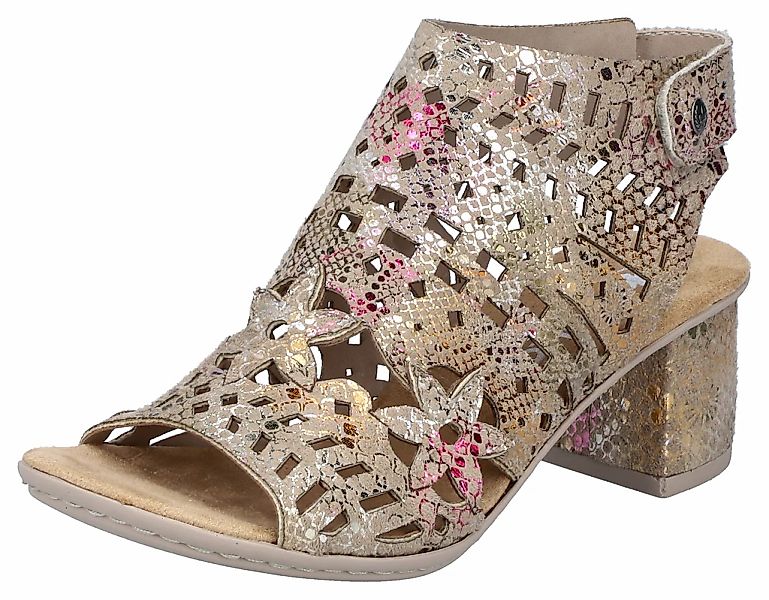 Rieker Sandalette, Sommerschuh, Sandale, Blockabsatz, mit modischer Schaftg günstig online kaufen