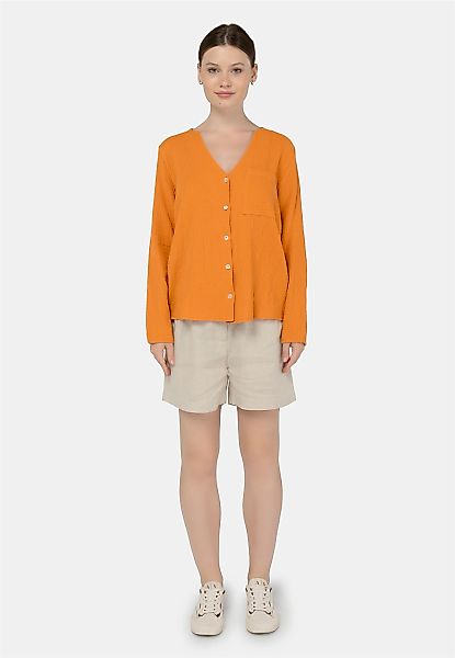 freshlions Klassische Bluse "Bailey" 1 Stk. mit stylischem V-Ausschnitt günstig online kaufen