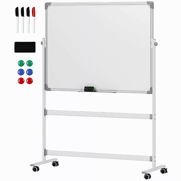 HOMCOM Magnetisches Whiteboard 120 x 90 cm Doppelseitiges Magnettafel mit S günstig online kaufen