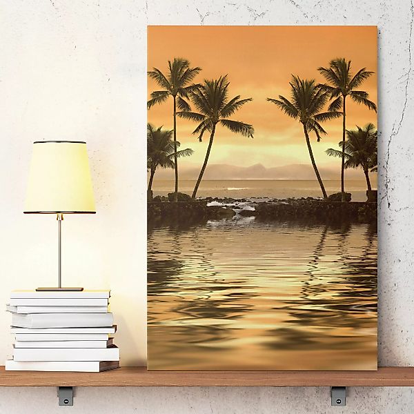 Leinwandbild Strand - Hochformat Caribbean Sunset I günstig online kaufen