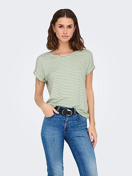 ONLY T-Shirt Gestreiftes mit Rundhalsausschnitt, kurzarm ONLMOSTER STRIPE S günstig online kaufen