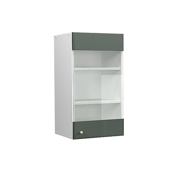 Vicco Glashängeschrank Fame-Line, Grün-Gold Landhaus/Weiß, 40 günstig online kaufen