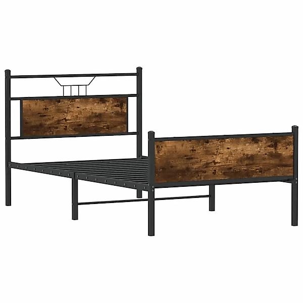 vidaXL Bettgestell ohne Matratze Räuchereiche 100x190 cm Holzwerkstoff 4106 günstig online kaufen