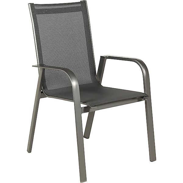 Acamp Set 4x Stapelsessel Urban 54 cm x 60 cm x 82 cm Anthrazit-Carbon günstig online kaufen