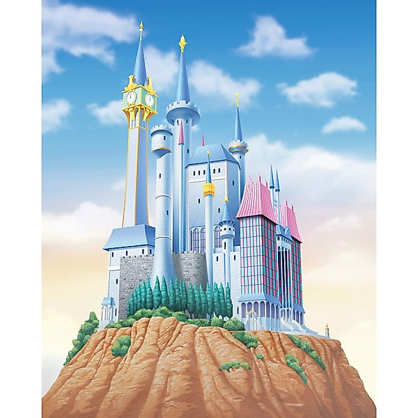 Komar Vlies Fototapete Disney Princess Cinderella Castle Mehrfarbig günstig online kaufen